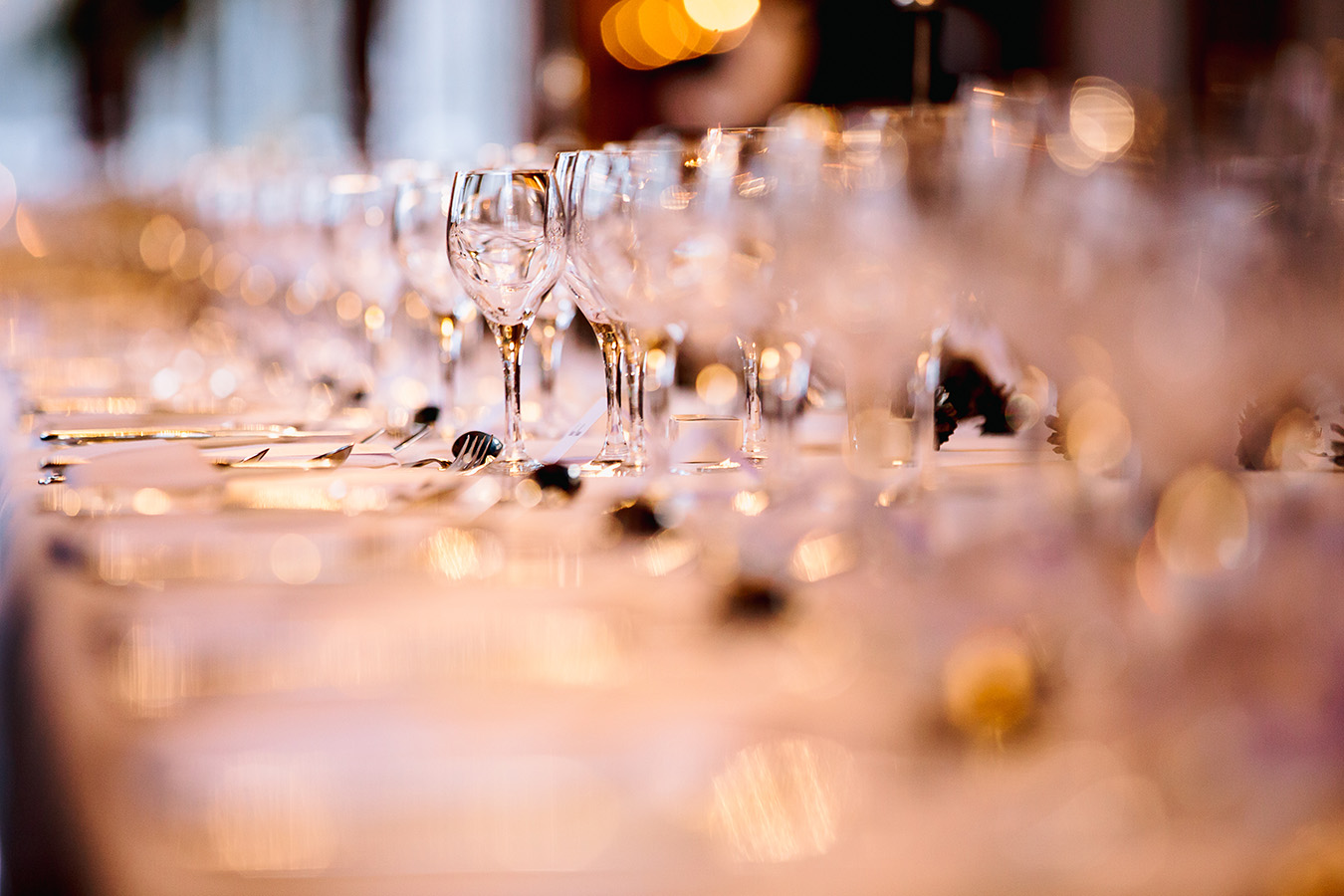 long table wedding setting